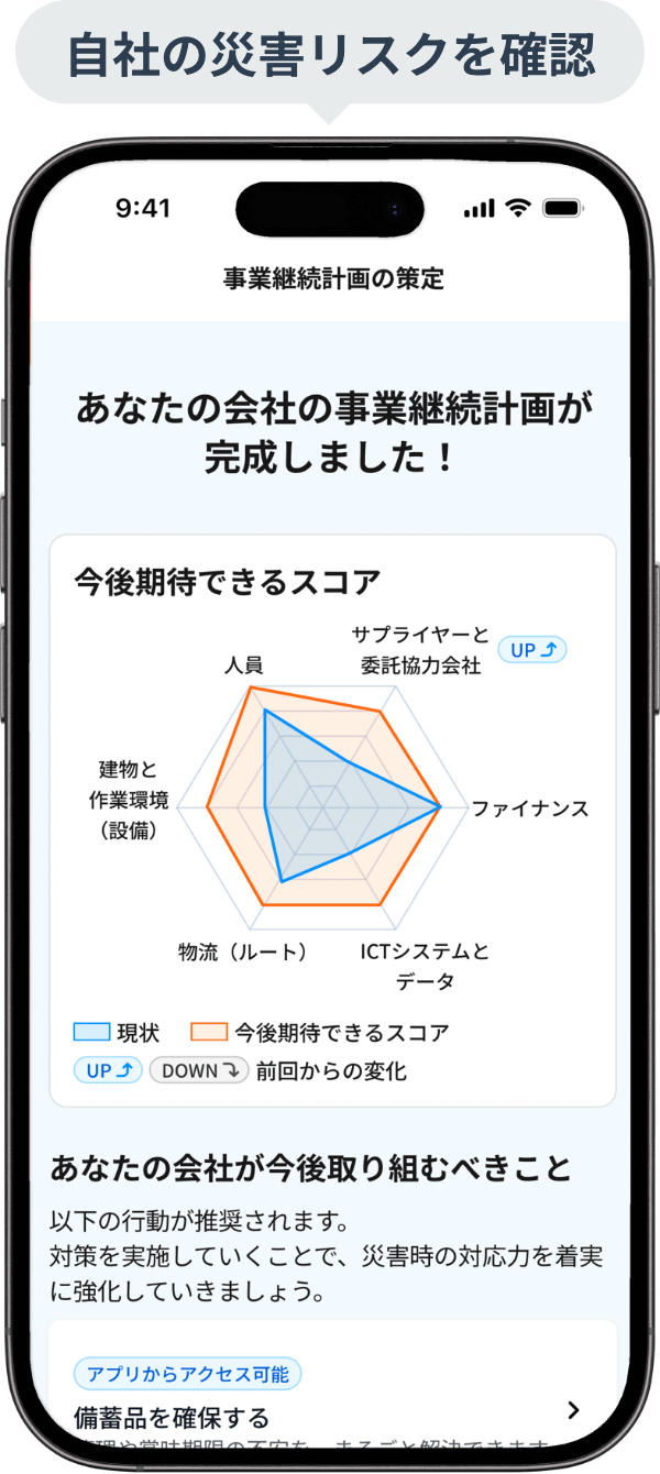 自社の災害リスクを確認